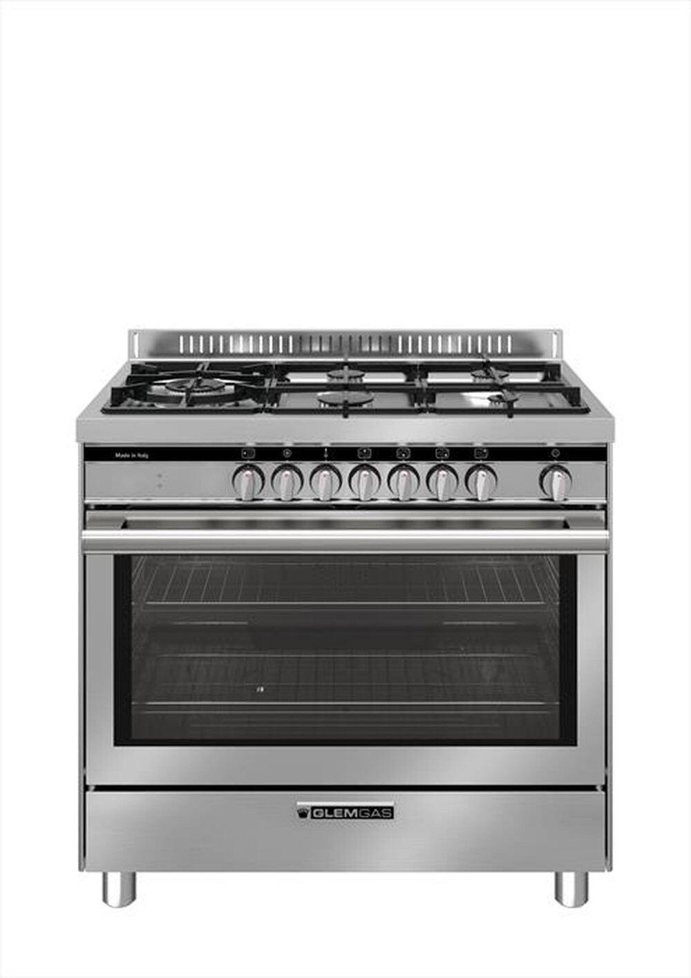 GLEM GAS - Cucina a gas ST96TMI Classe A+-Inox