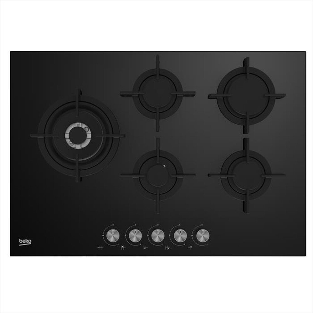 BEKO - Piano cottura a gas HILL75222S 75cm-Cristallo nero