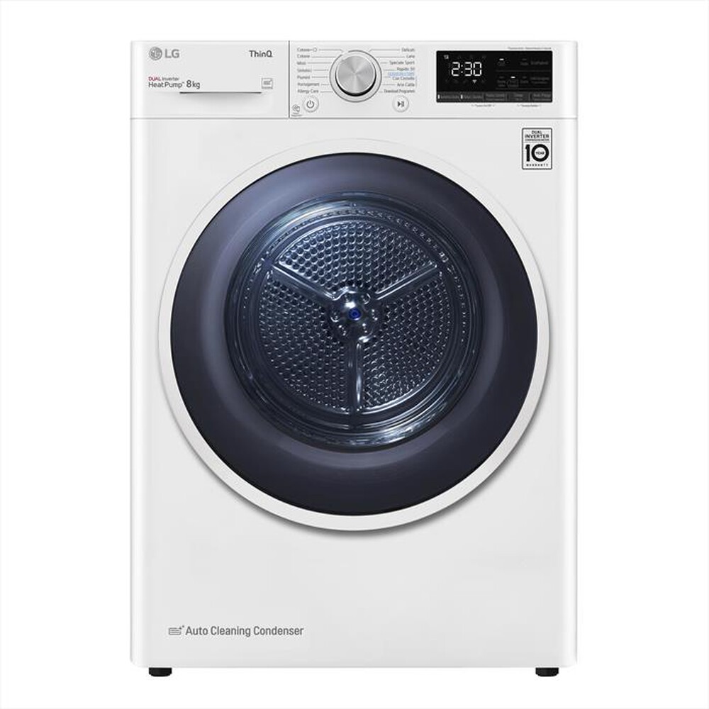 LG - Asciugatrice RH80V9AVHN - 8 Kg - A+++-Bianco