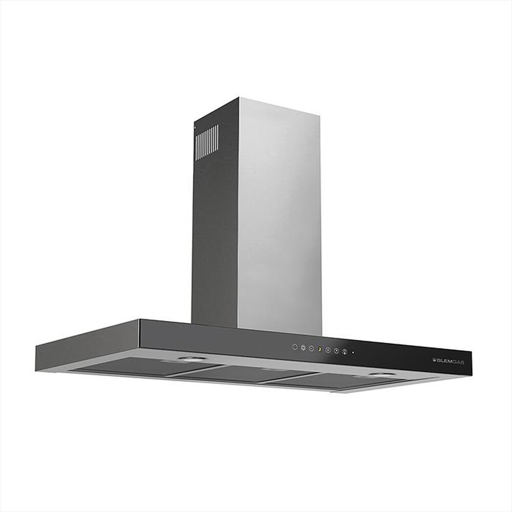 GLEM GAS - Cappa a parete GHB990IXA Classe A-Nero / Acciaio Inox