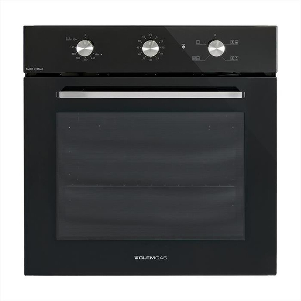 GLEM GAS - Forno incasso elettrico e gas GFXV21BK-S2 Classe A-Nero Lucido