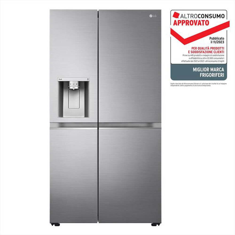 LG - Frigorifero side by side GSLV90PZAD Classe D 635lt-Acciaio inossidabile