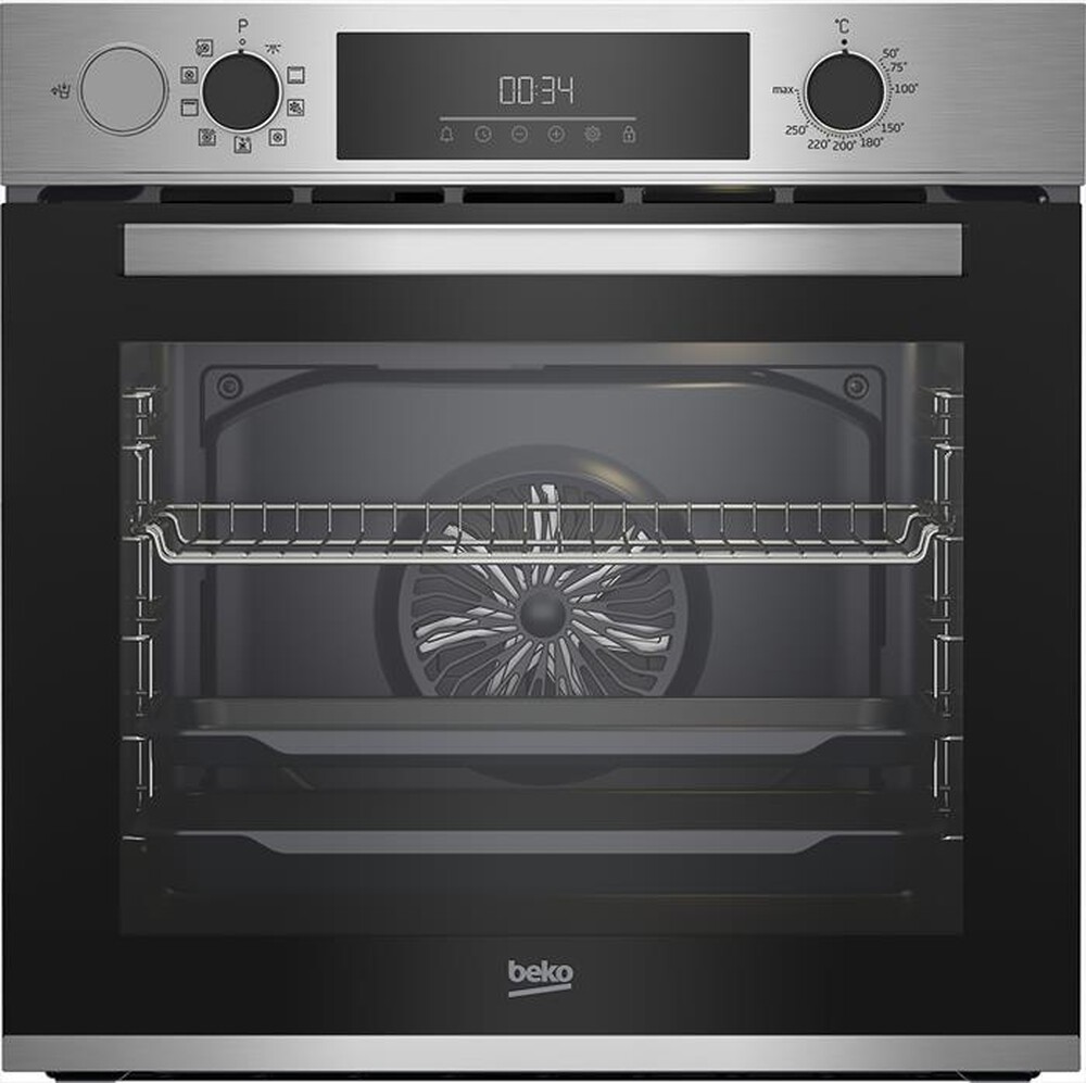 BEKO - Forno incasso elettrico BBIS12300XDE Classe A+-Inox e cristallo nero